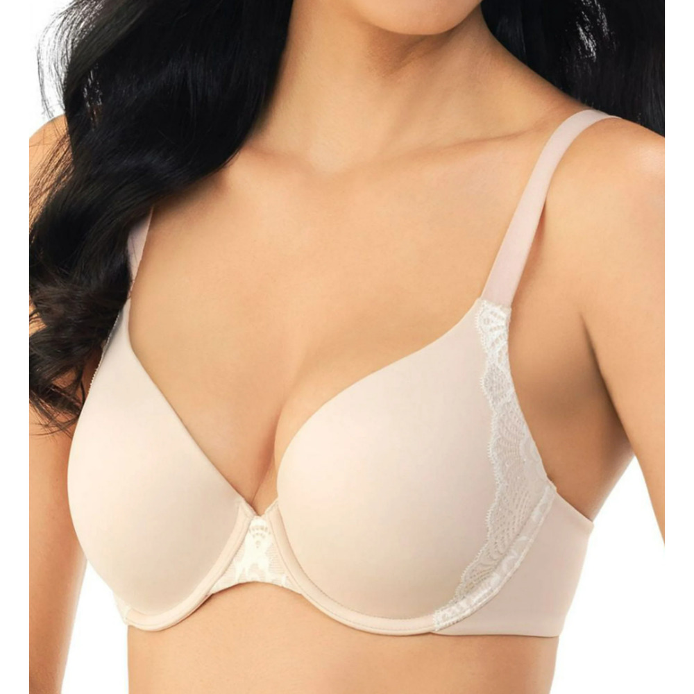 Vanity Fair‎ Flattering Lift Beige Full Coverage Underwire T-Shirt Bra Size 42D